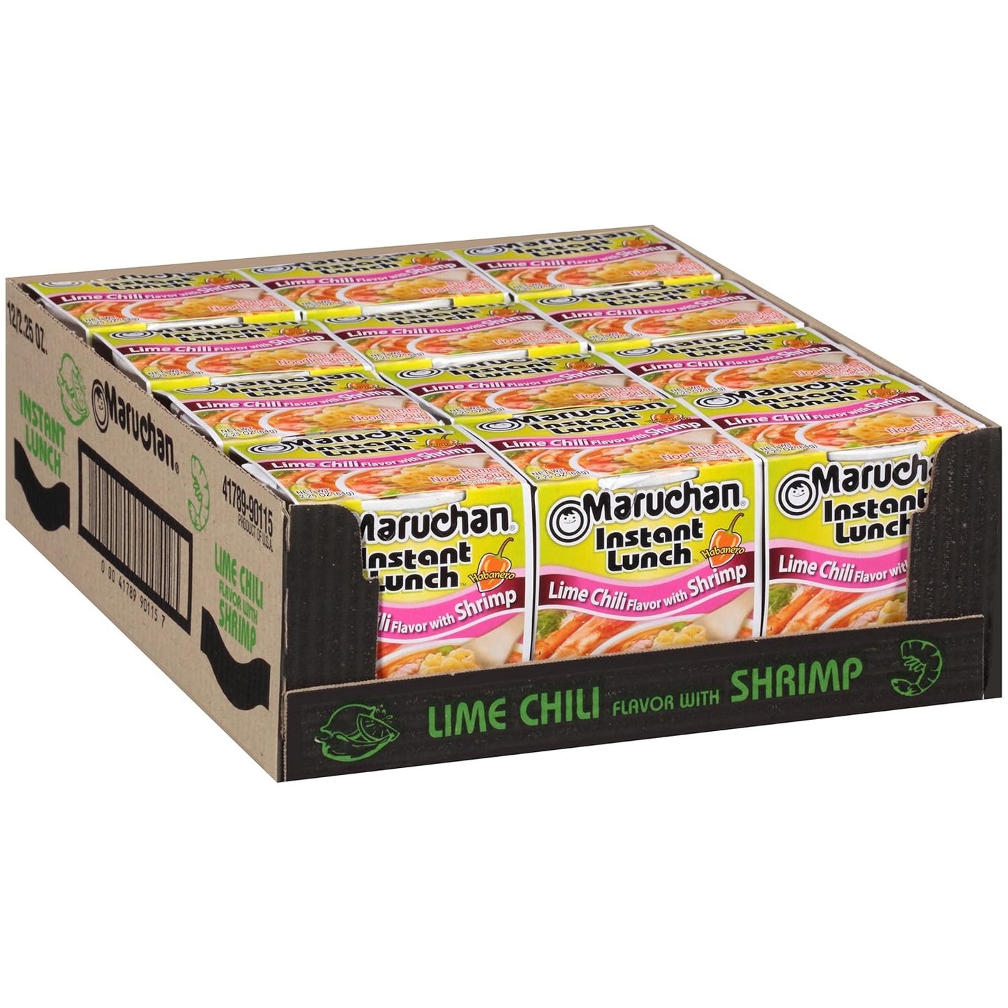 Maruchan Instant Lunch – Lime Chili Shrimp Flavor (2.25 oz, 12-Pack)