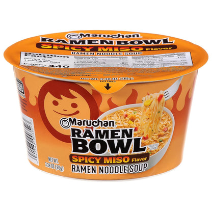 Maruchan Ramen Bowl – Spicy Miso Flavor (3.1 oz, 6-Pack)