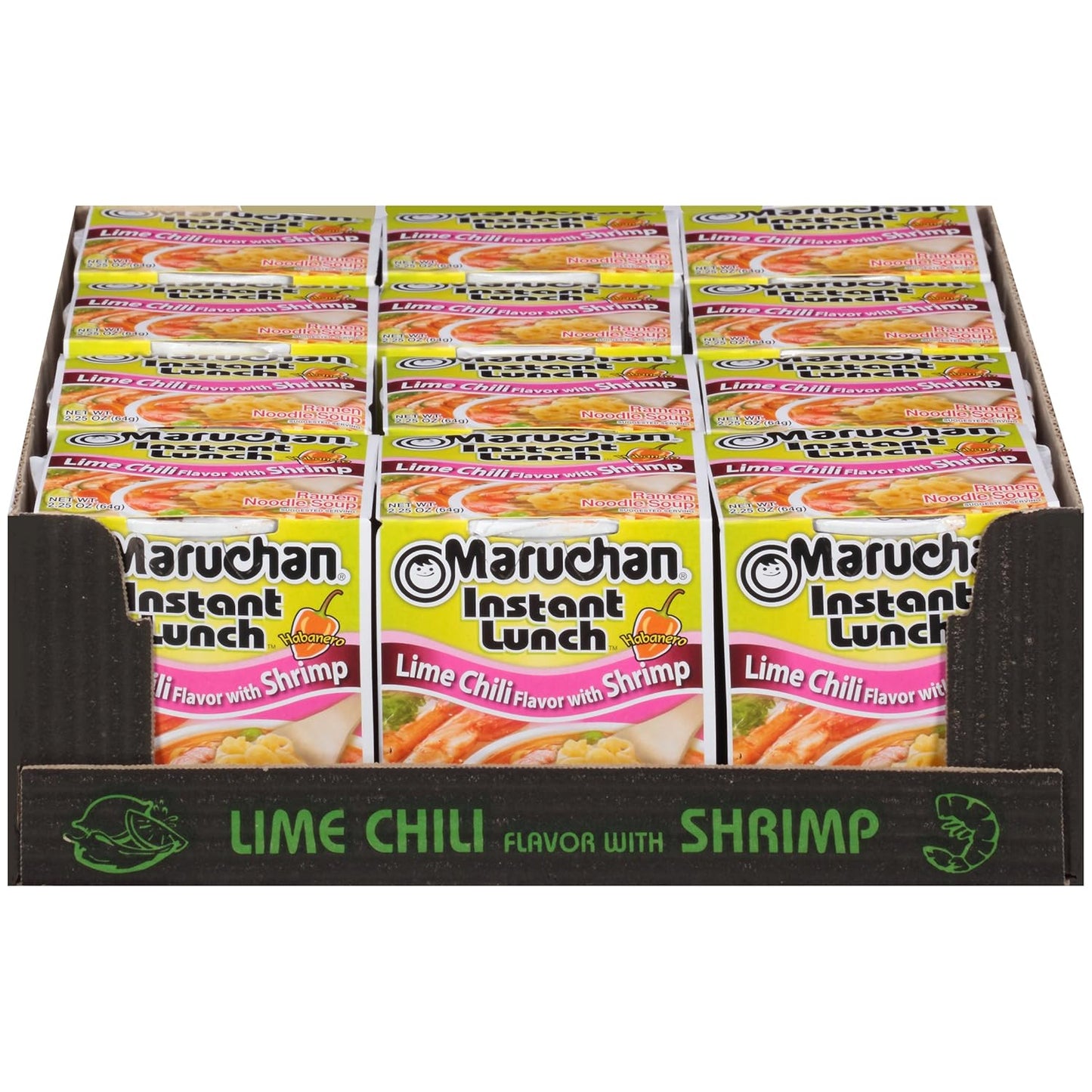 Maruchan Instant Lunch – Lime Chili Shrimp Flavor (2.25 oz, 12-Pack)