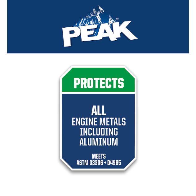 PEAK® Conventional 50/50 Ready Use Antifreeze + Coolant – Green, 1 Gallon (3.78L)