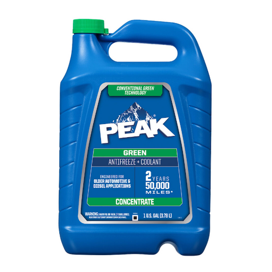 PEAK® Conventional Concentrate Antifreeze + Coolant - Green, 1 Gallon (3.78L) - Engine Protection for All Vehicles