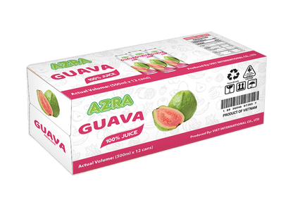 AZRA Guava Juice 12 Can Case 6 Liter Total