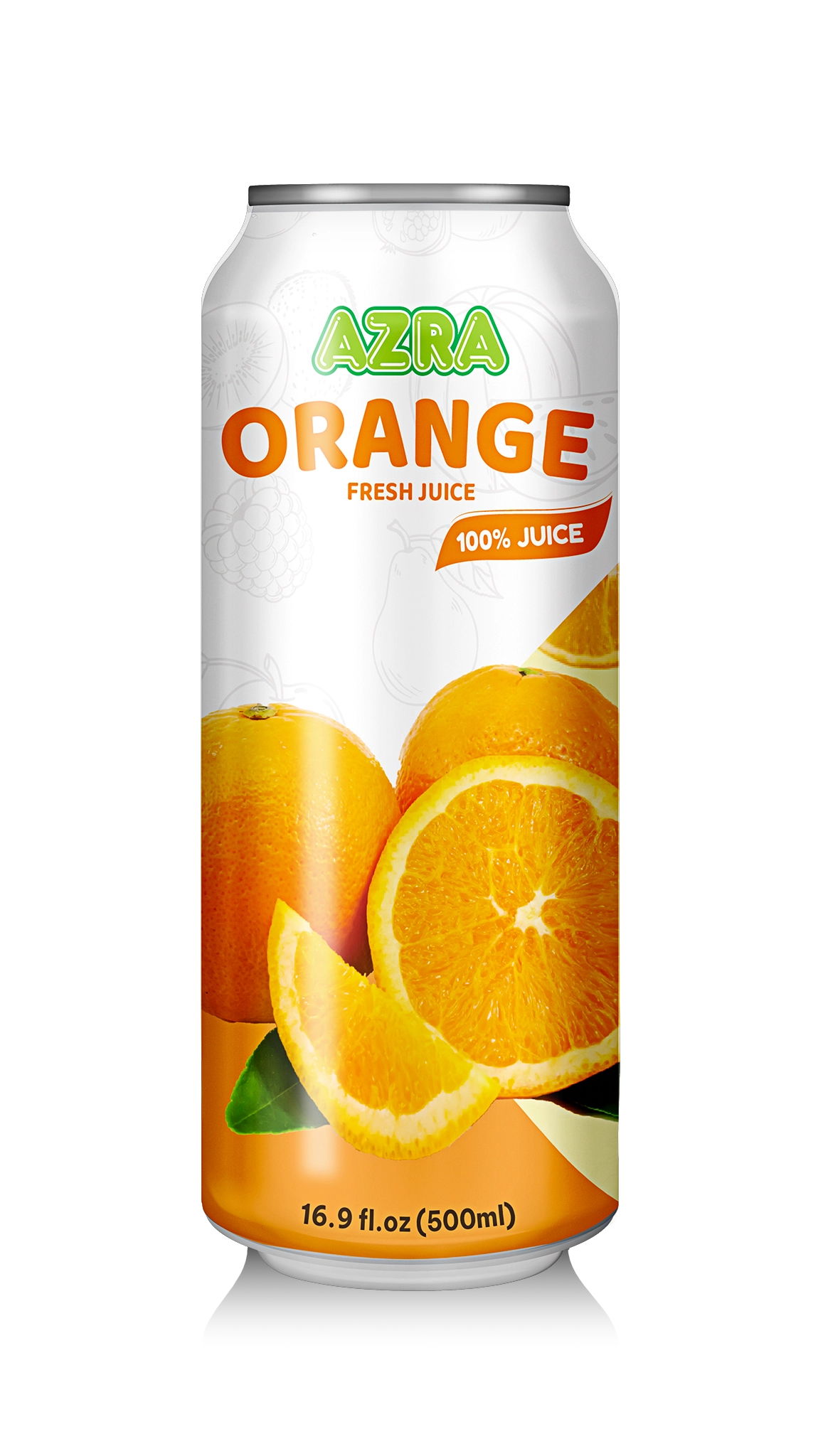 AZRA Orange Fresh Juice 500ml Can