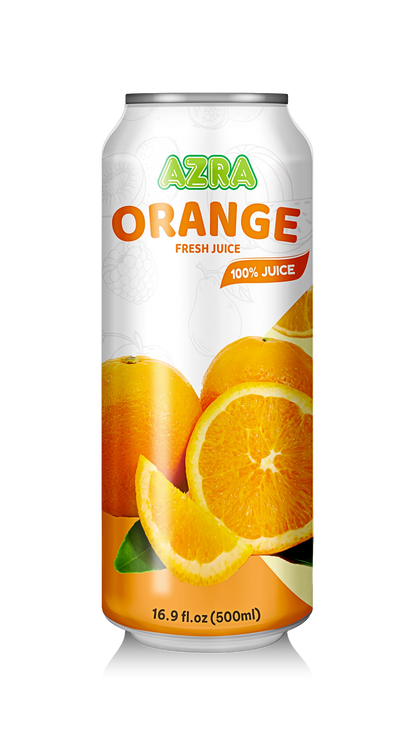 AZRA Orange Fresh Juice 500ml Can