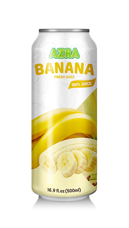AZRA Banana Juice 12 Pack – 100% Tropical Juice – 500ml Cans – Imported from Vietnam