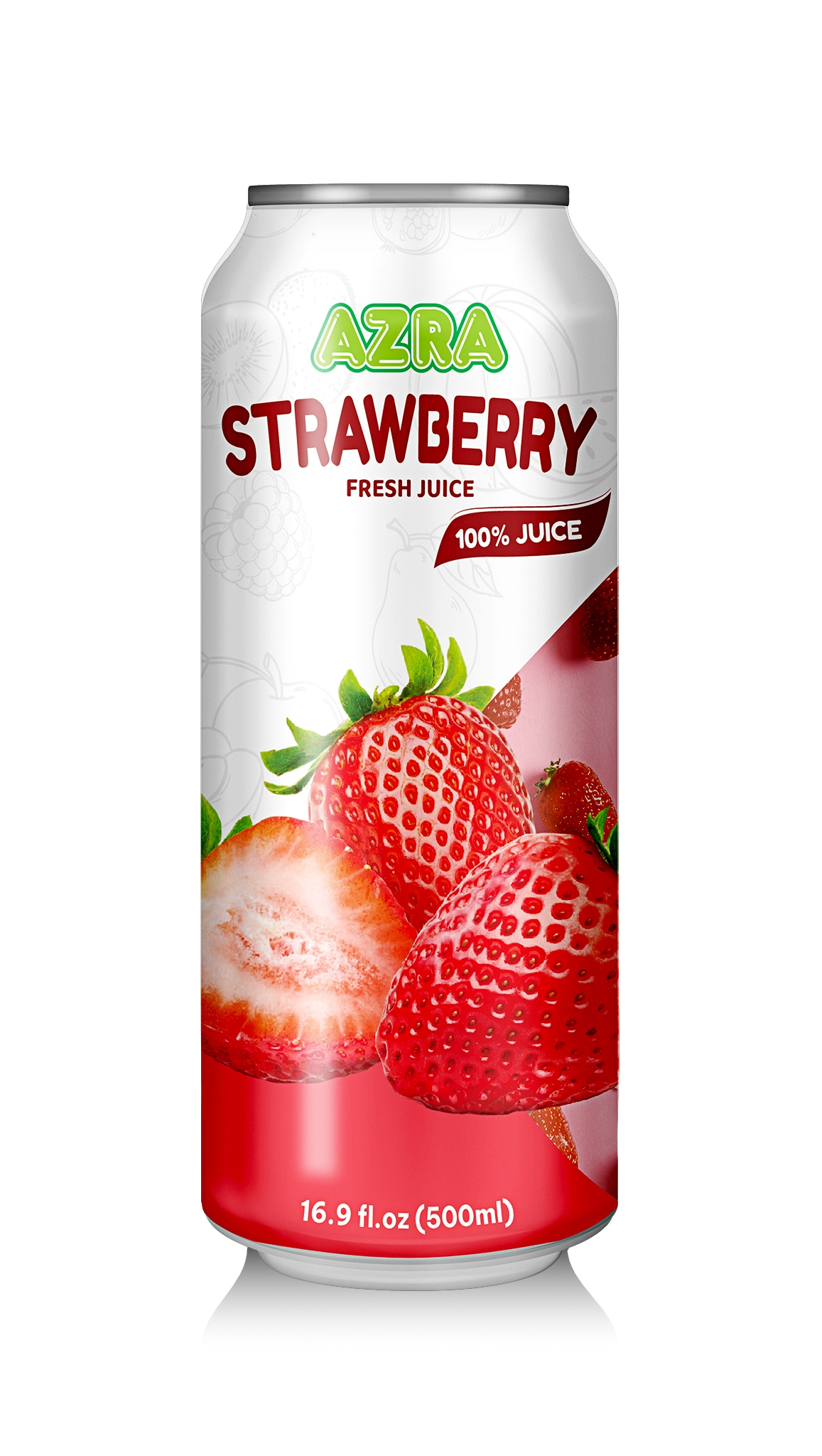 AZRA 100% Strawberry Juice 500ml Can