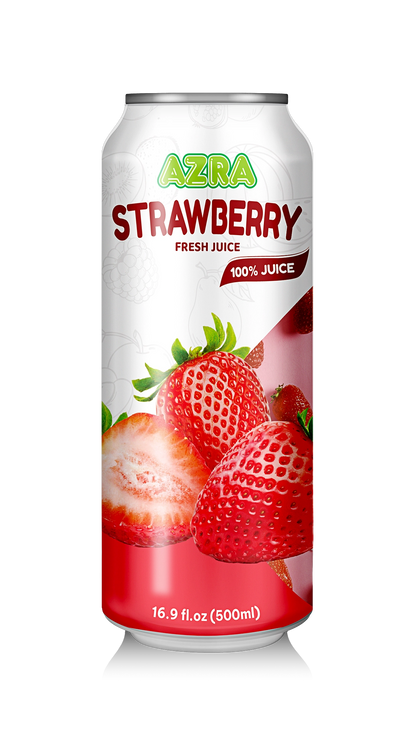 AZRA 100% Strawberry Juice 500ml Can