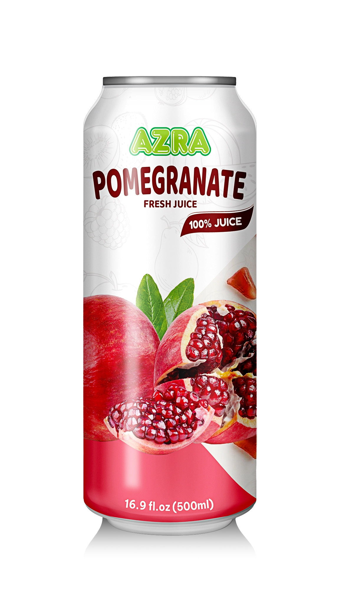 AZRA 100% Pomegranate Juice Can 16.9 fl oz