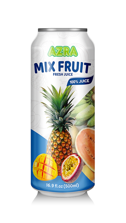 AZRA Mix Fruit 100 percent tropical juice 500ml aluminum can