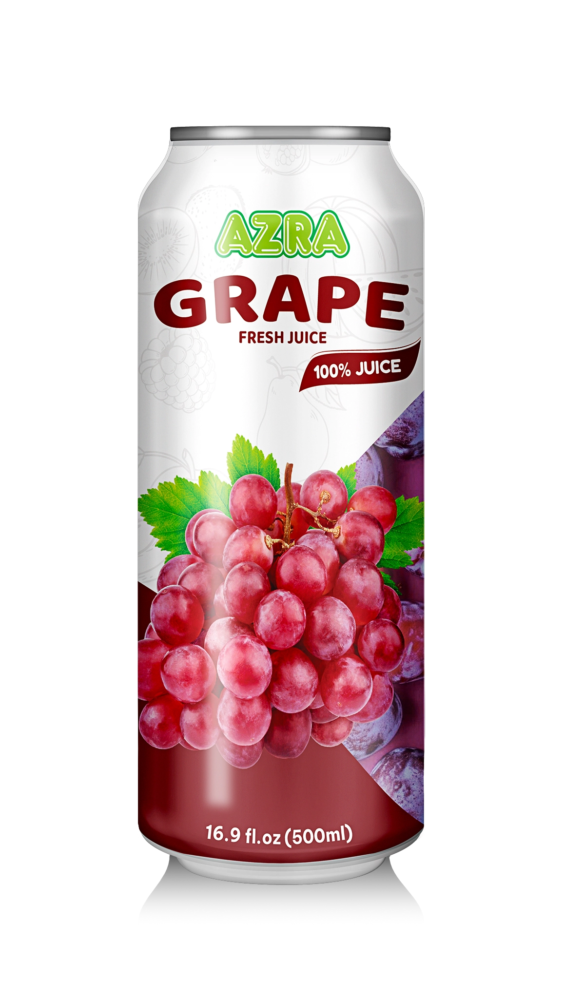 AZRA Grape 100% Juice 500ml Can