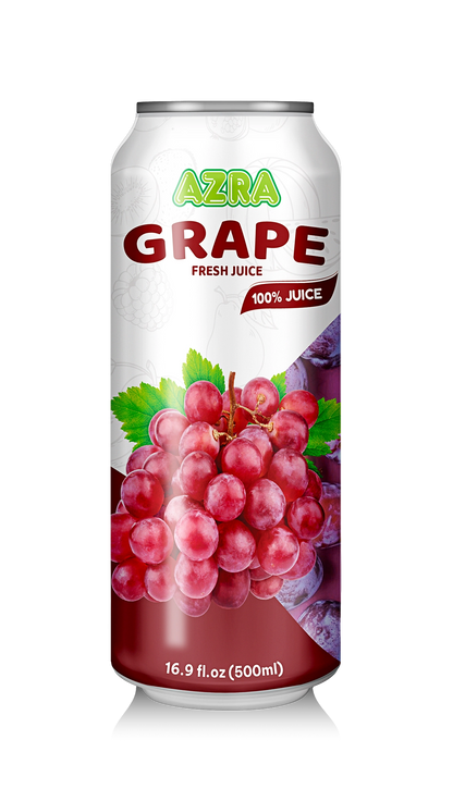 AZRA Grape 100% Juice 500ml Can