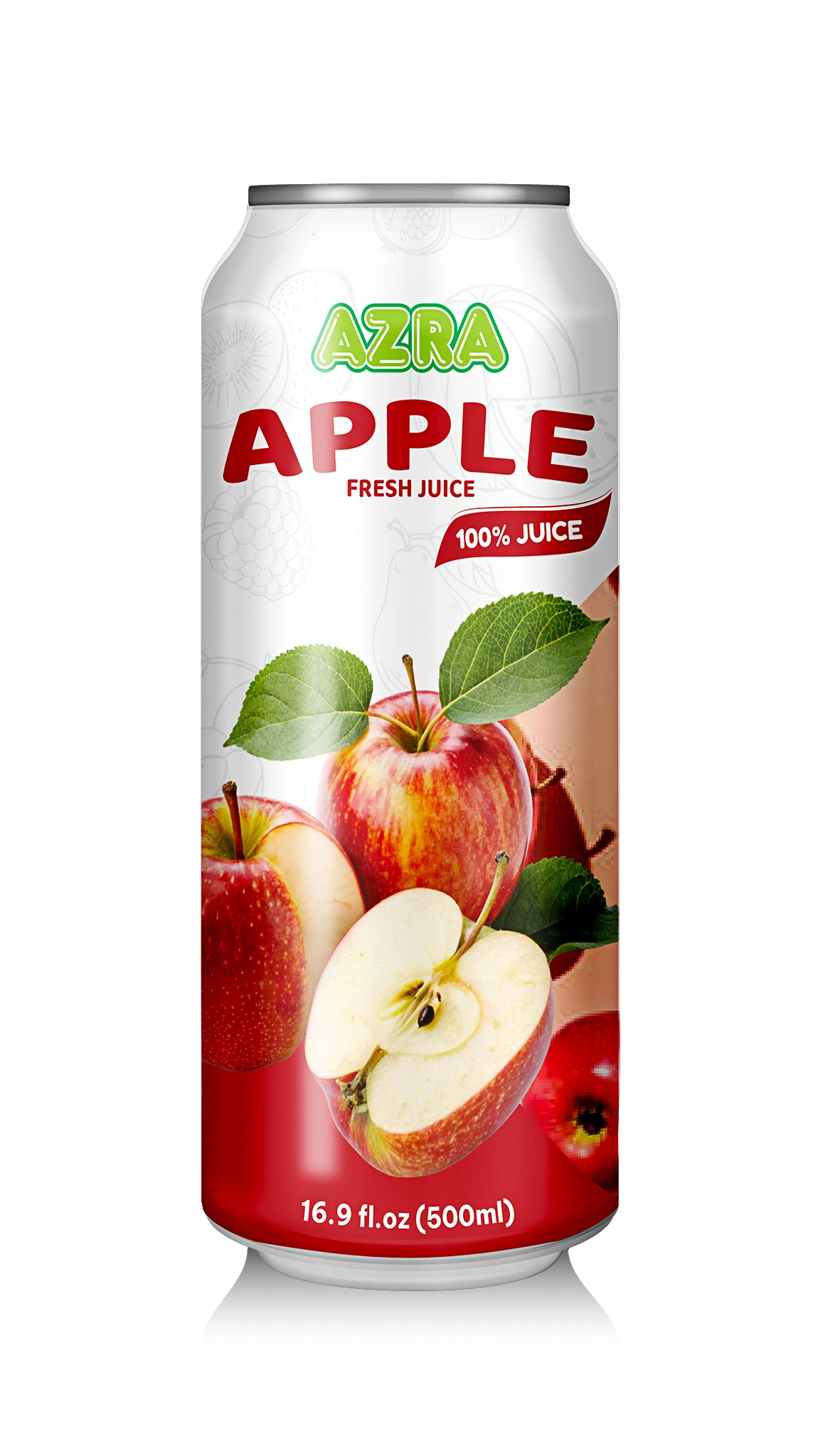 AZRA Apple Juice 500ml Can Front View