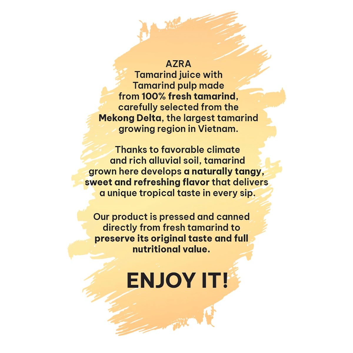 AZRA Tamarind Juice 12 Pack – 100% Tropical Juice – 500ml Cans – Imported from Vietnam