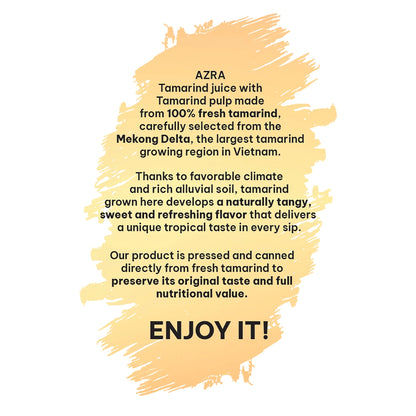 AZRA Tamarind Juice 12 Pack – 100% Tropical Juice – 500ml Cans – Imported from Vietnam