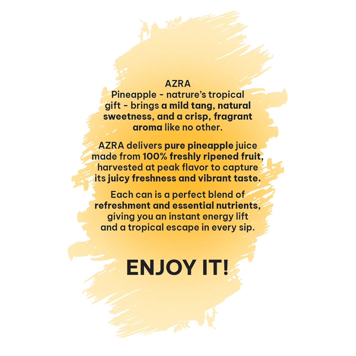AZRA Pineapple Juice 12 Pack – 100% Tropical Juice – 500ml Cans – Imported from Vietnam