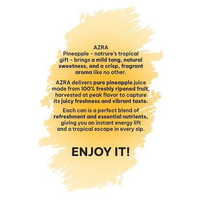 AZRA Pineapple Juice 12 Pack – 100% Tropical Juice – 500ml Cans – Imported from Vietnam