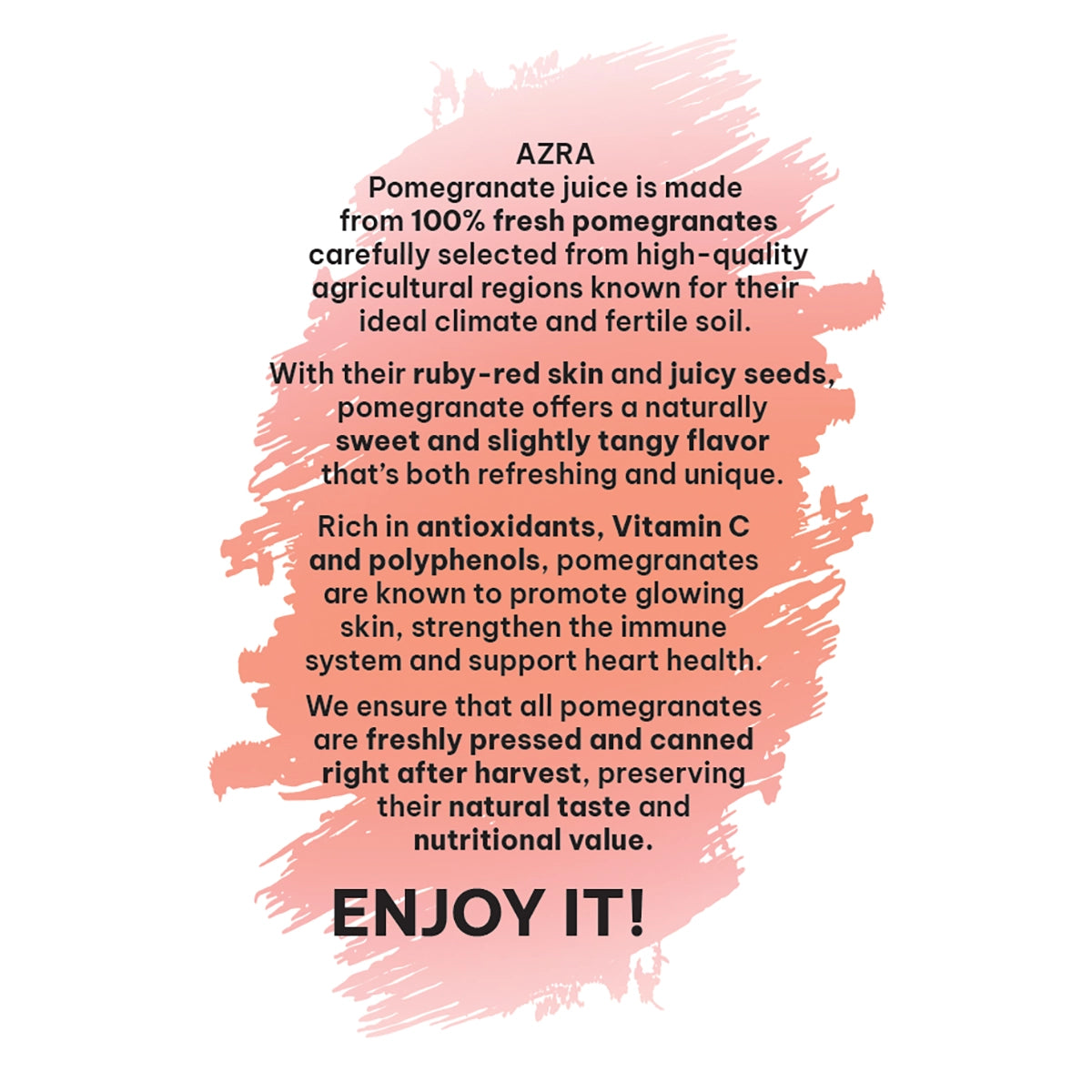 AZRA Pomegranate Juice 12 Pack – 100% Tropical Juice – 500ml Cans – Imported from Vietnam
