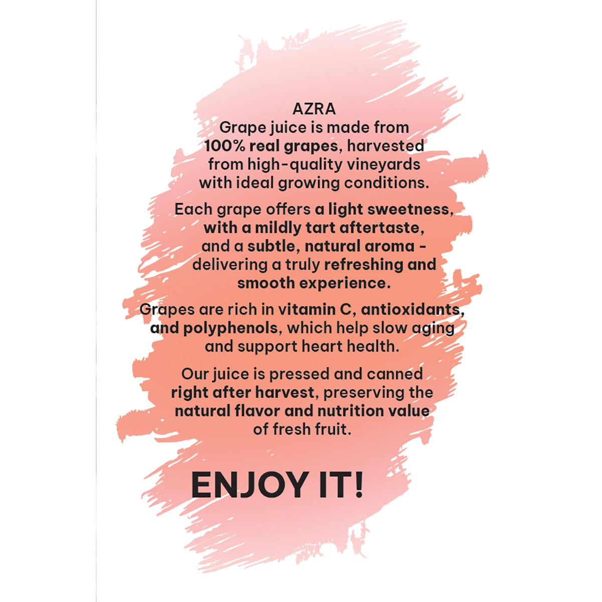 AZRA Grape Juice 12 Pack – 100% Tropical Juice – 500ml Cans – Imported from Vietnam