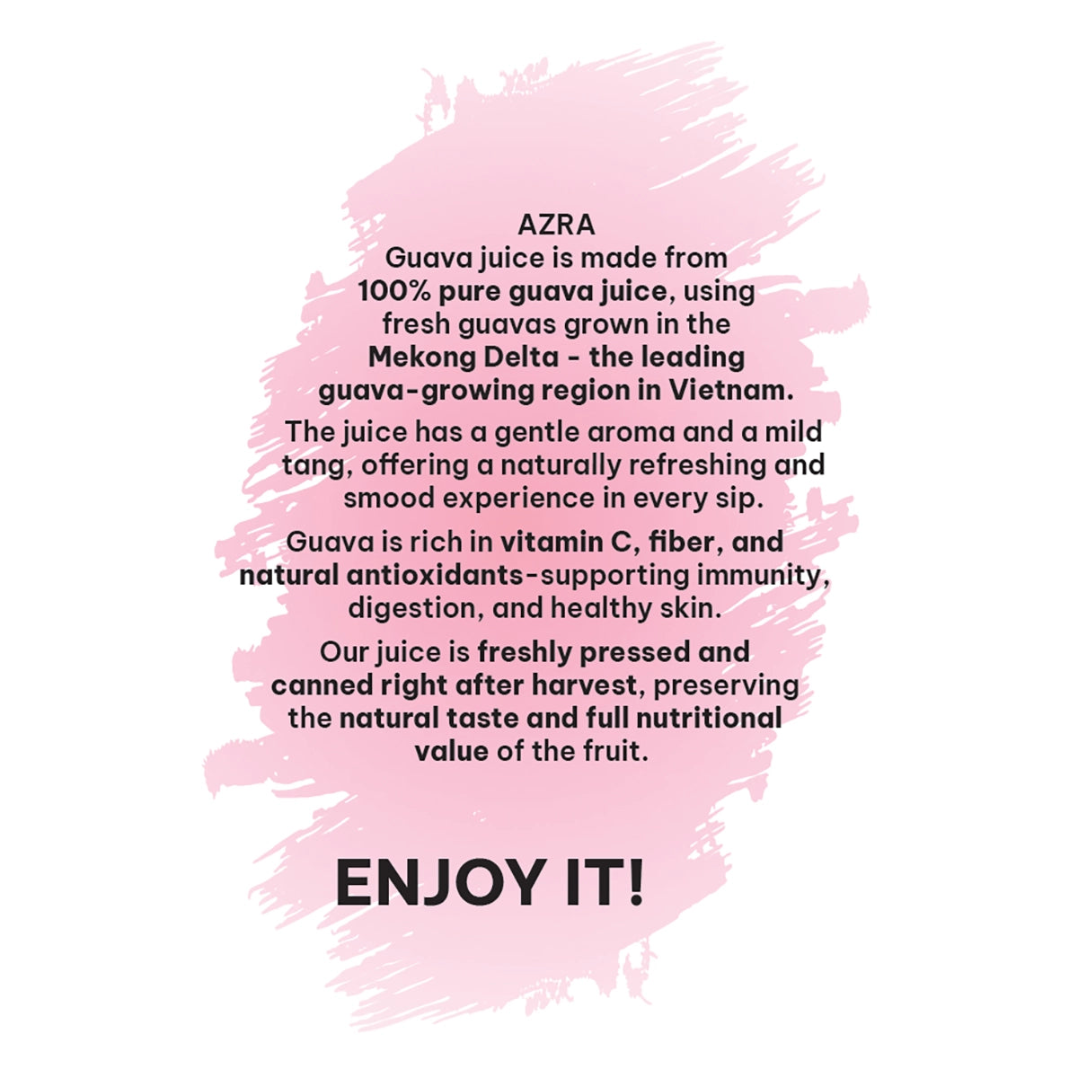 AZRA Guava Juice 12 Pack – 100% Tropical Juice – 500ml Cans – Imported from Vietnam