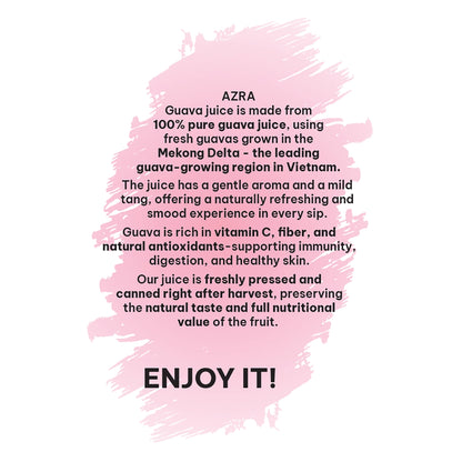 AZRA Guava Juice 12 Pack – 100% Tropical Juice – 500ml Cans – Imported from Vietnam
