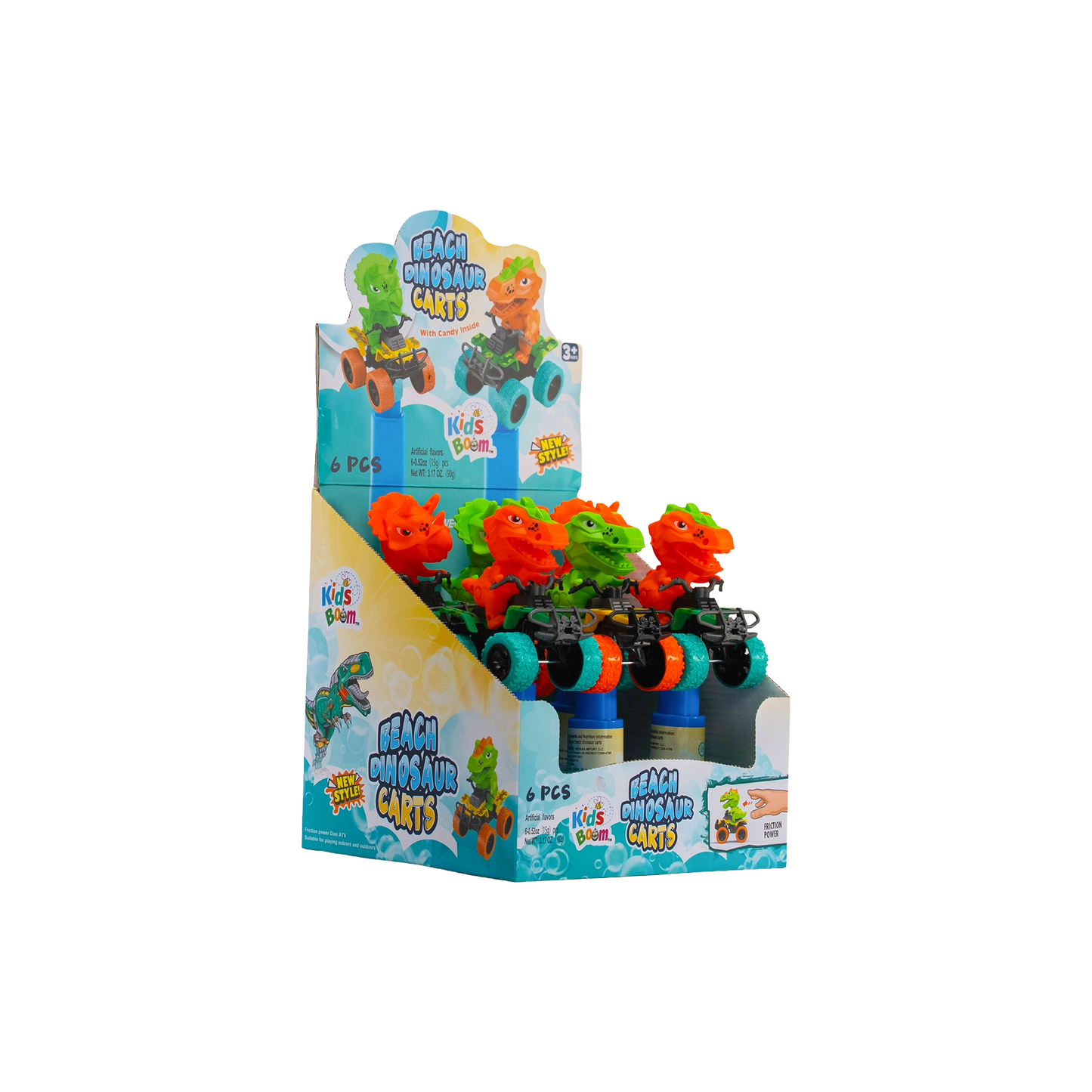 KidsBoom™ Beach Dinosaur Carts- 1pcs (15g Each) |Ride the fun