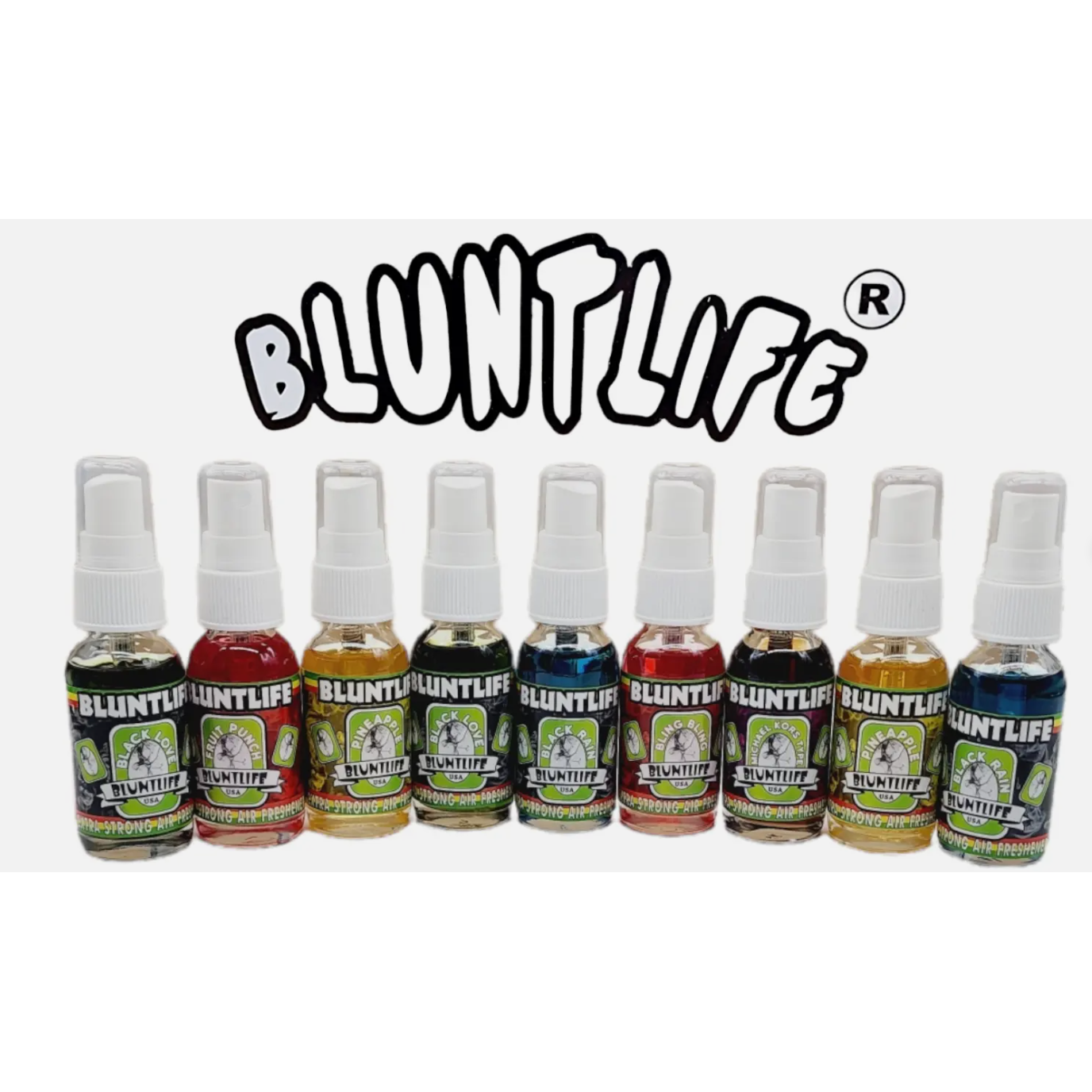 BluntLife 20-Pack Extra Strong Air Fresheners - Assorted Scents, 1oz Bottles