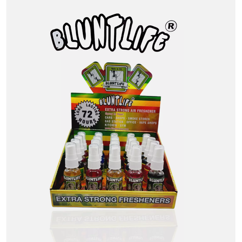 BluntLife 20-Pack Extra Strong Air Fresheners - Assorted Scents, 1oz Bottles