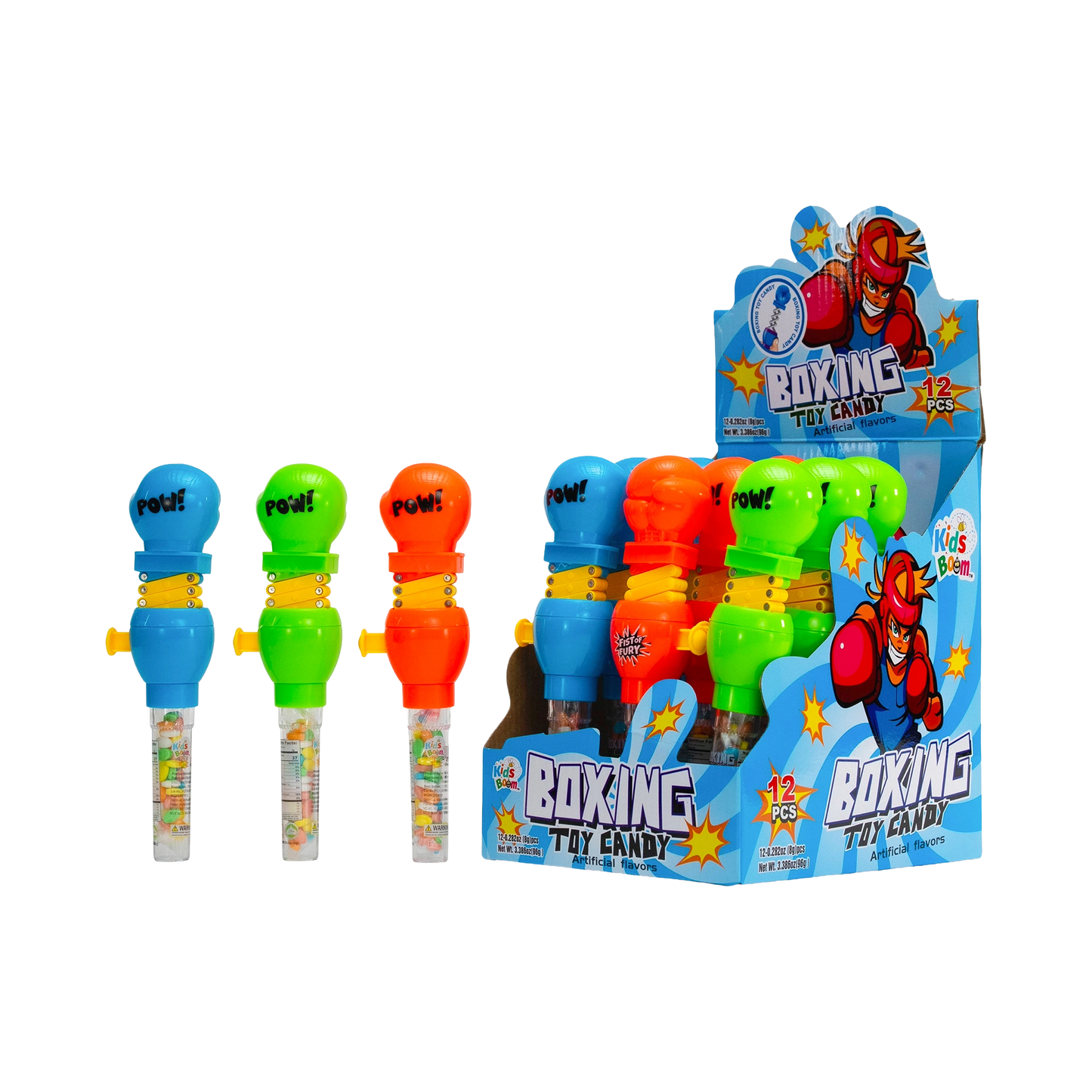 KidsBoom™ Boxing Toy Candy -12pcs (8g Each) |Play it, taste it, love it