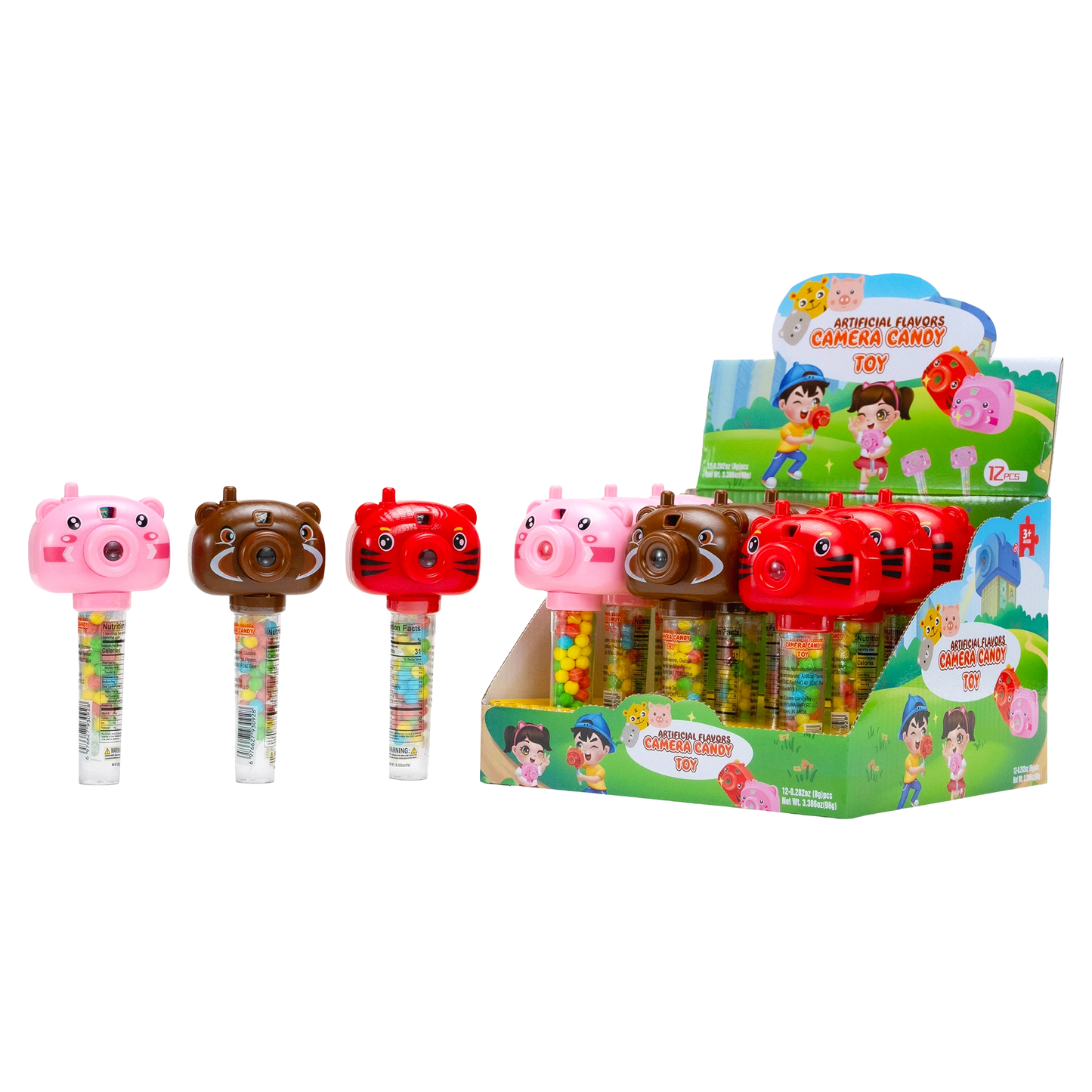 KidsBoom Camera Candy Toy- 12pcs (8g Each) | Yummy Candy + Fun Toy Experience