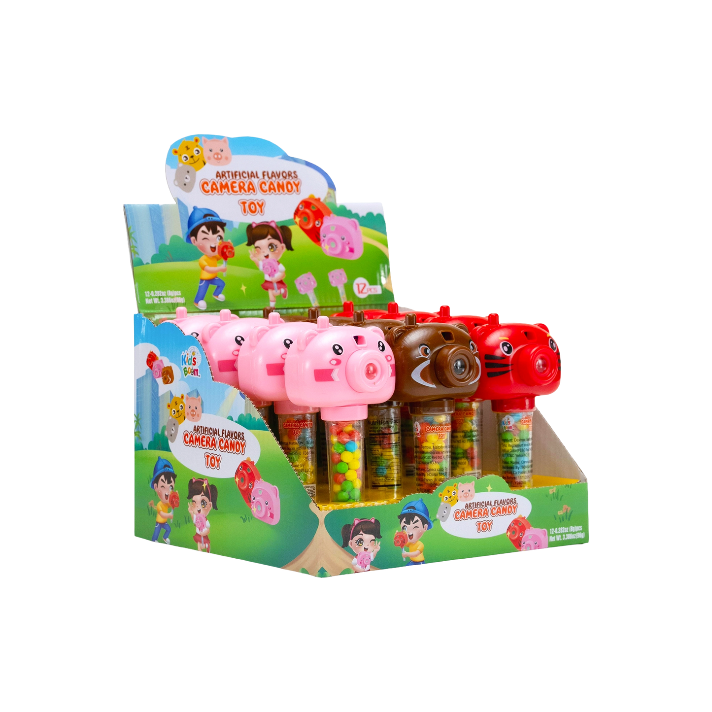 KidsBoom Camera Candy Toy- 12pcs (8g Each) | Yummy Candy + Fun Toy Experience