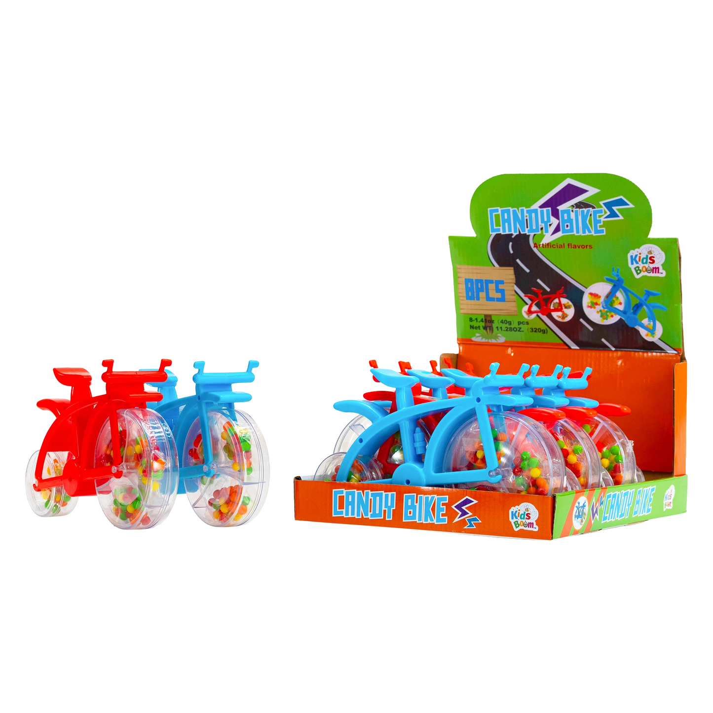 KidsBoom™ Candy Bike - 8pcs (40g Each) | Biking Fun + Sweet Treats