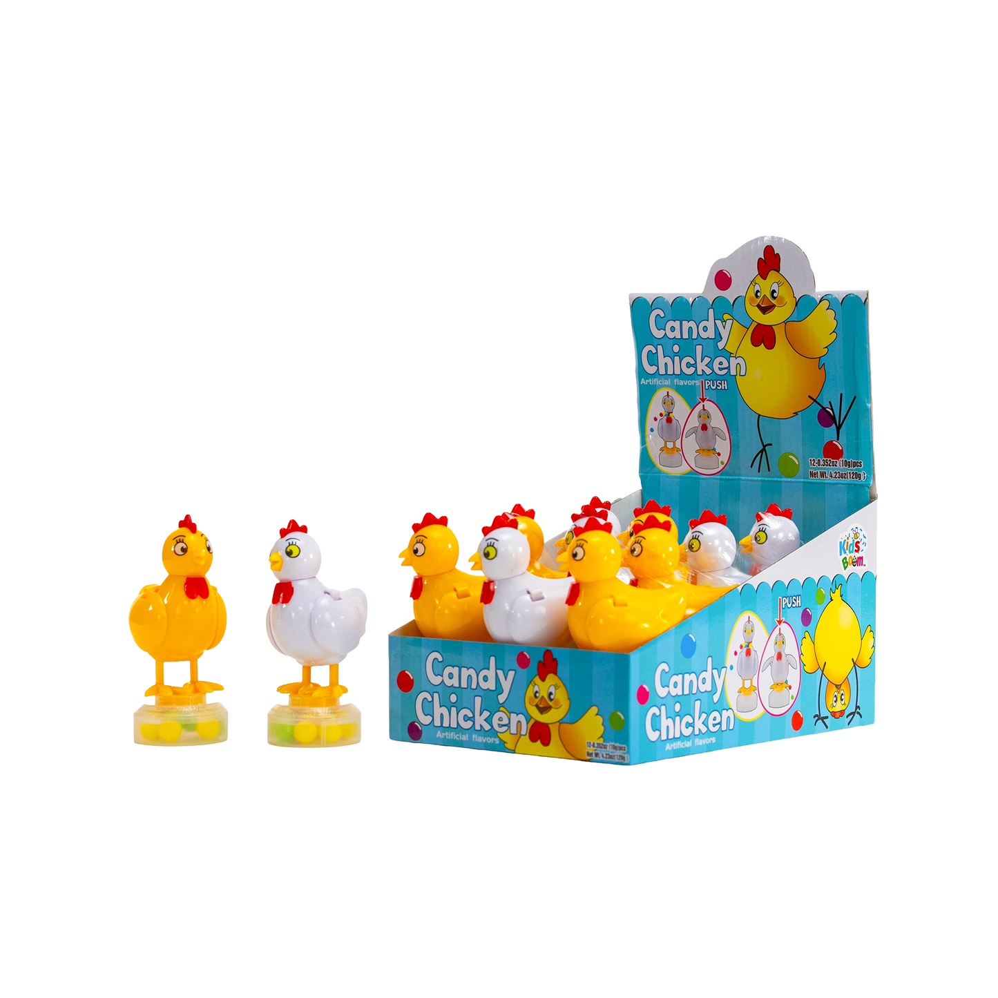 KidsBoom Candy Chicken-12pcs (10g Each)|Fun Toy + Sweet Treat