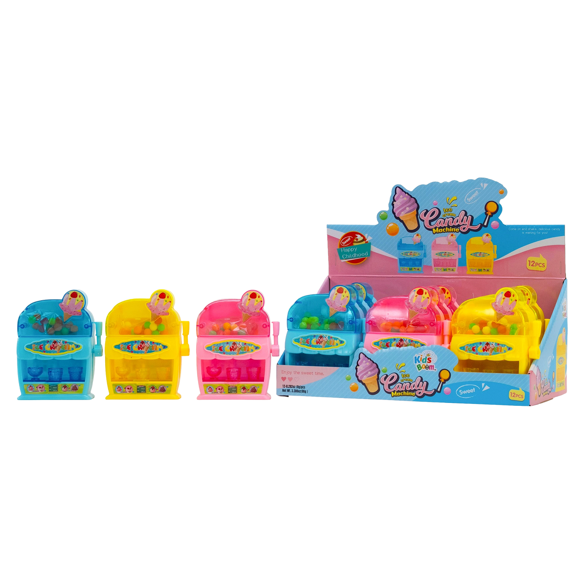 KidsBoom™ Ice Cream Candy Machine - 12PCS (8g Each) | Yummy Treat Fun
