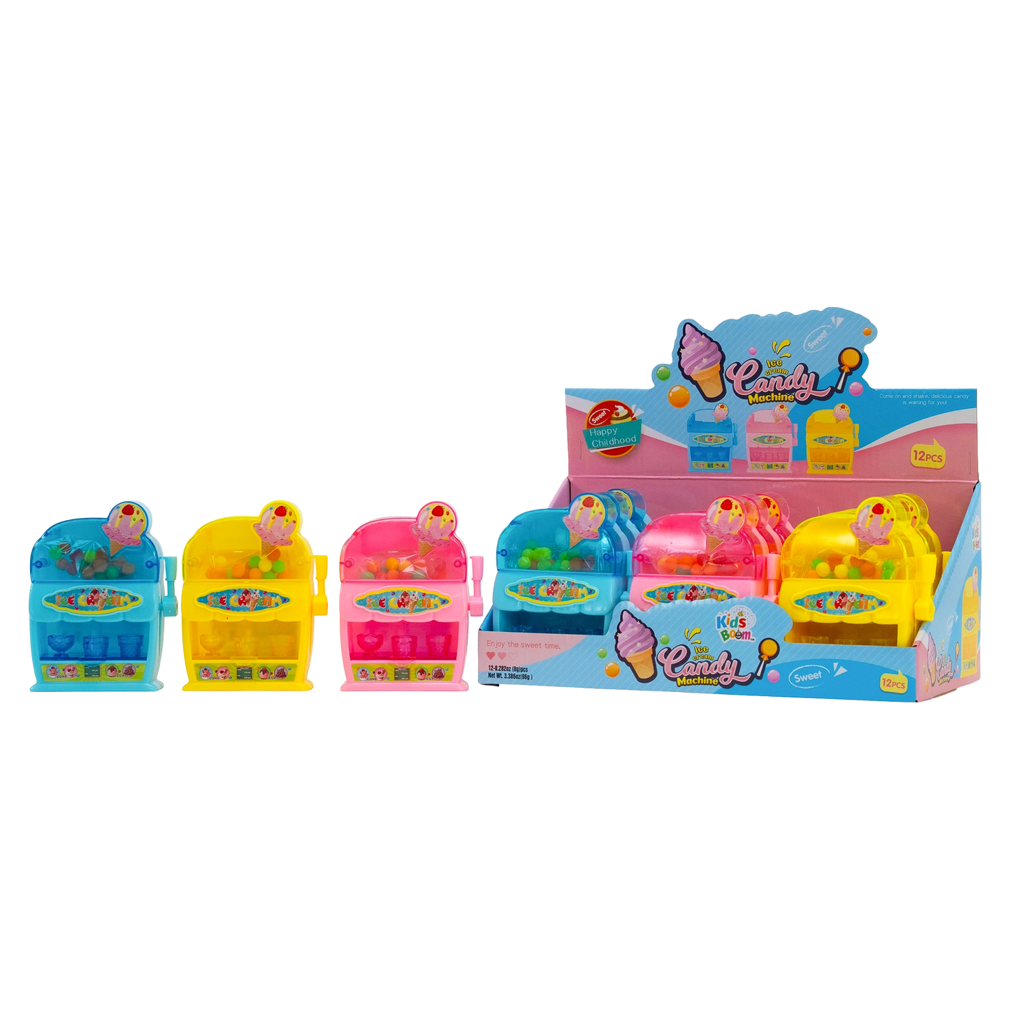 KidsBoom™ Ice Cream Candy Machine - 12PCS (8g Each) | Yummy Treat Fun