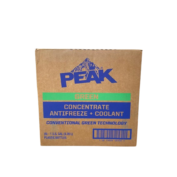 PEAK® Conventional Concentrate Antifreeze + Coolant - Green, 1 Gallon (3.78L) - Bulk Pack of 6 Gallons