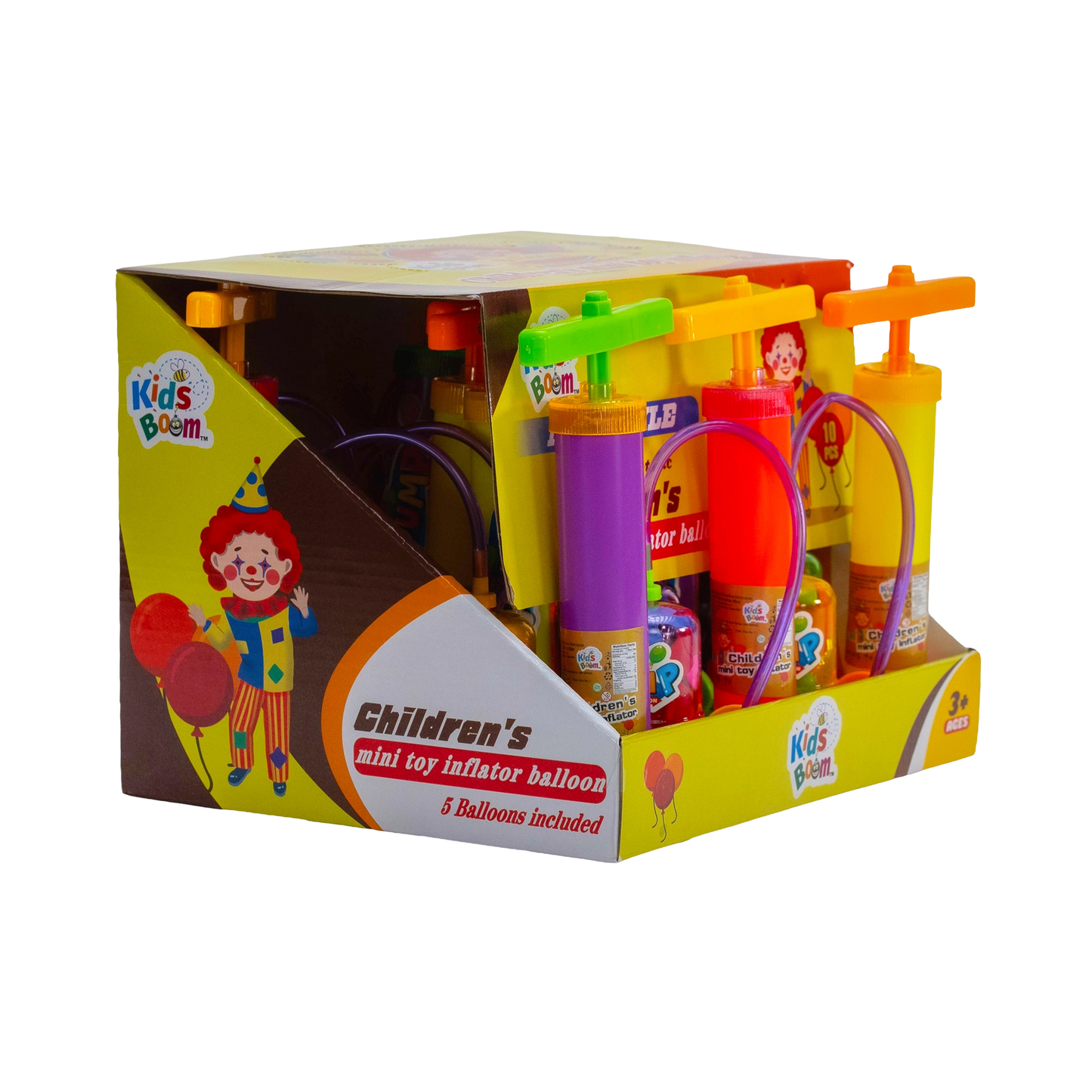 KidsBoom™ Children's Mini Toy Inflator - (10g Each) 5  Ballon Include