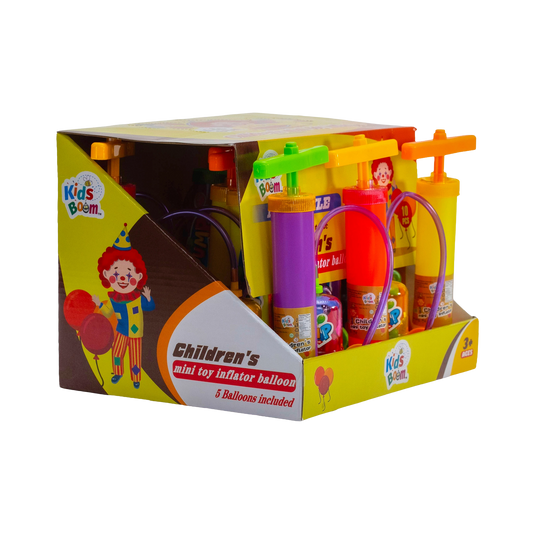 KidsBoom™ Children's Mini Toy Inflator - (10g Each) 5  Ballon Include