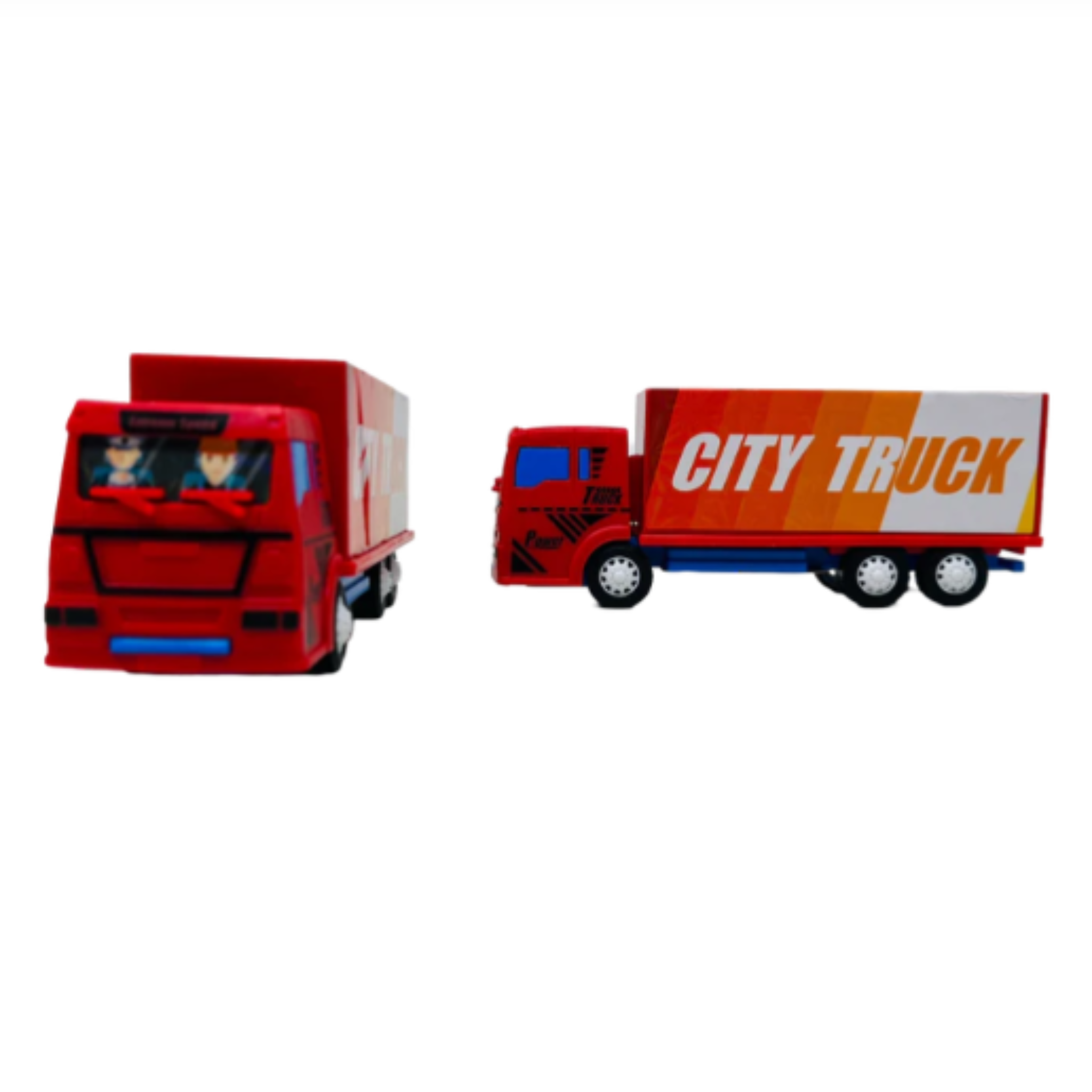 City Truck Toy Set – 12 Push & Go Trucks with Candy, High-Quality Design