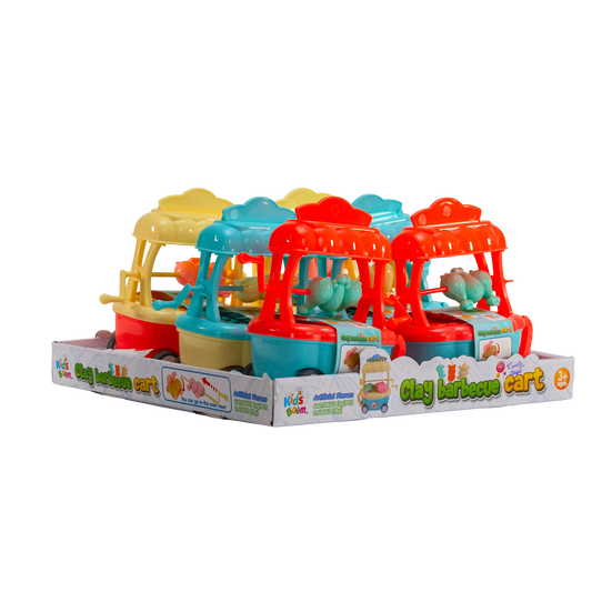 KidsBoom™ Clay Barbecue Cart-6pcs (3g Each) |Grill + Play = Creative Fun