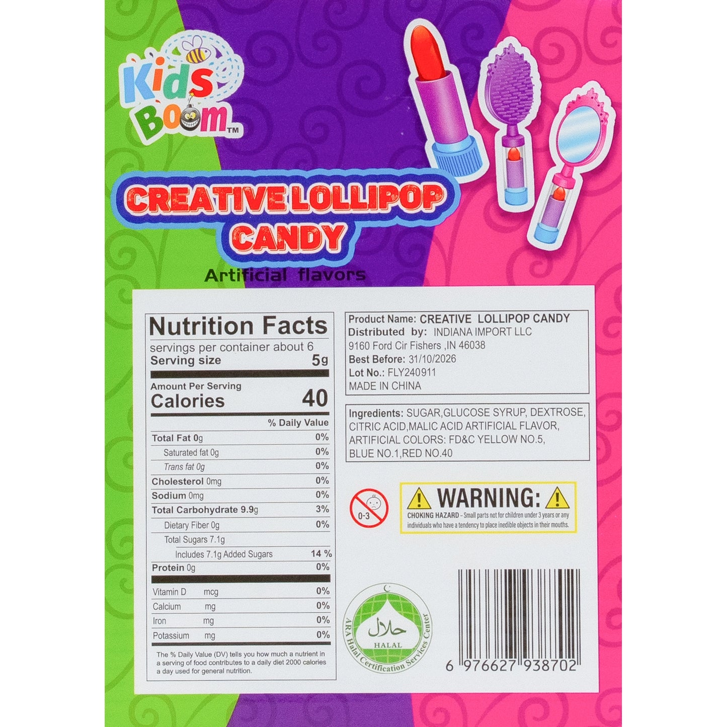 KidsBoom™ Creative Lollipop Candy-12 pcs (5g Each) |Taste, Create, Enjoy