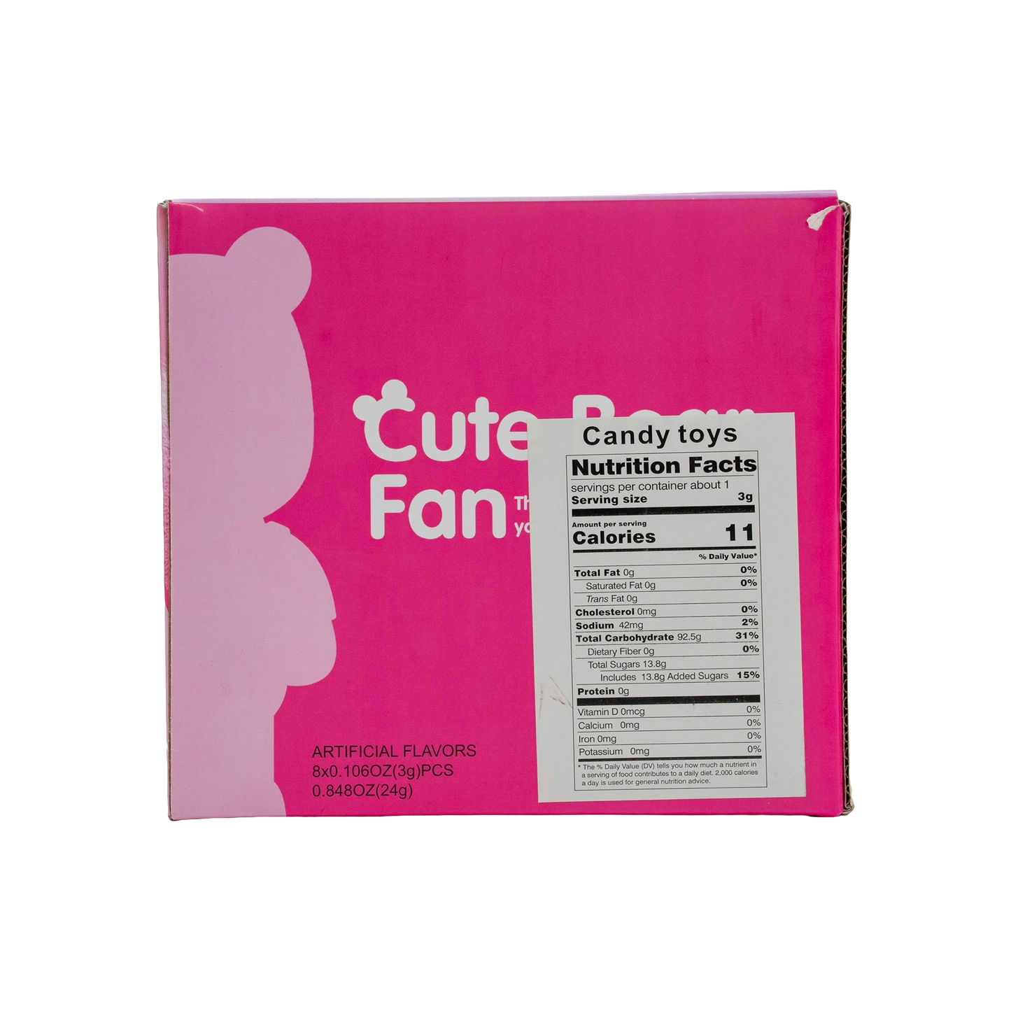 KidsBoom™ Cute Bear Fan-8pcs (3g Each) | Cool + Cute