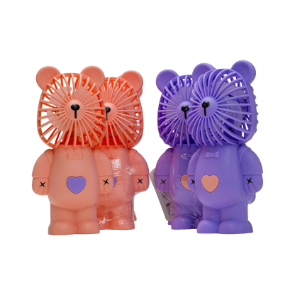 KidsBoom™ Cute Bear Fan-8pcs (3g Each) | Cool + Cute