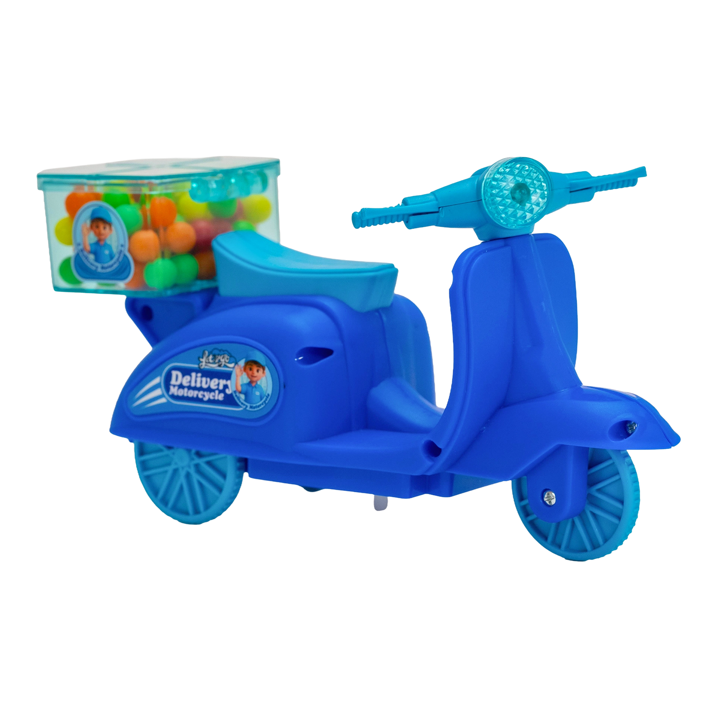 KidsBoom™ Delivery Motorcycle- 4pcs(4g Each) | Fun Toy + Creative Play