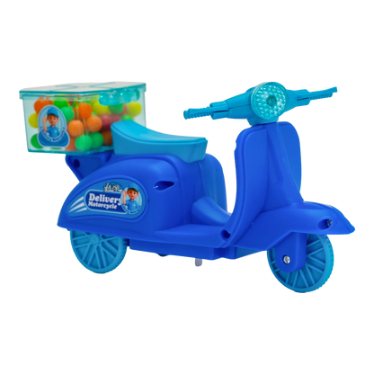 KidsBoom™ Delivery Motorcycle- 4pcs(4g Each) | Fun Toy + Creative Play