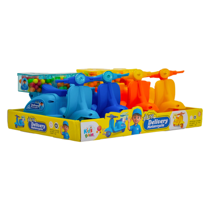 KidsBoom™ Delivery Motorcycle- 4pcs(4g Each) | Fun Toy + Creative Play