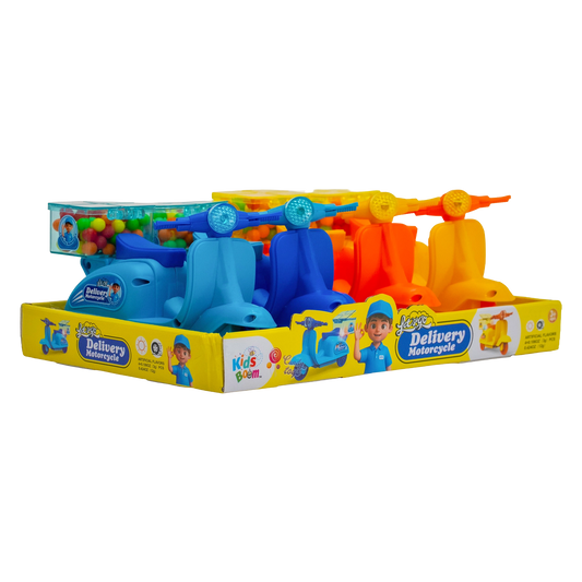KidsBoom™ Delivery Motorcycle- 4pcs(4g Each) | Fun Toy + Creative Play