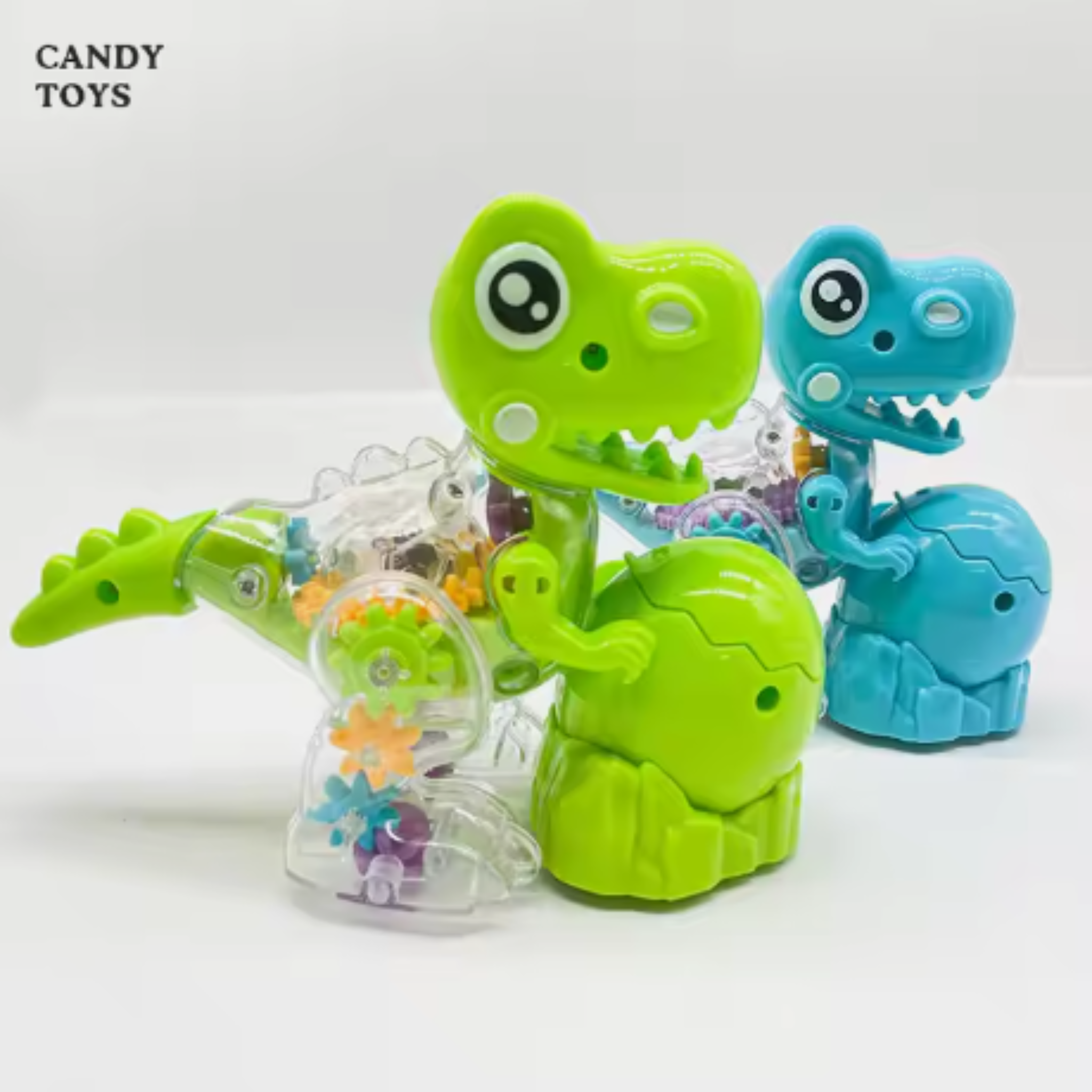  Light-Up Dinosaur Toy Set with Flashing Action and Candy Surprise