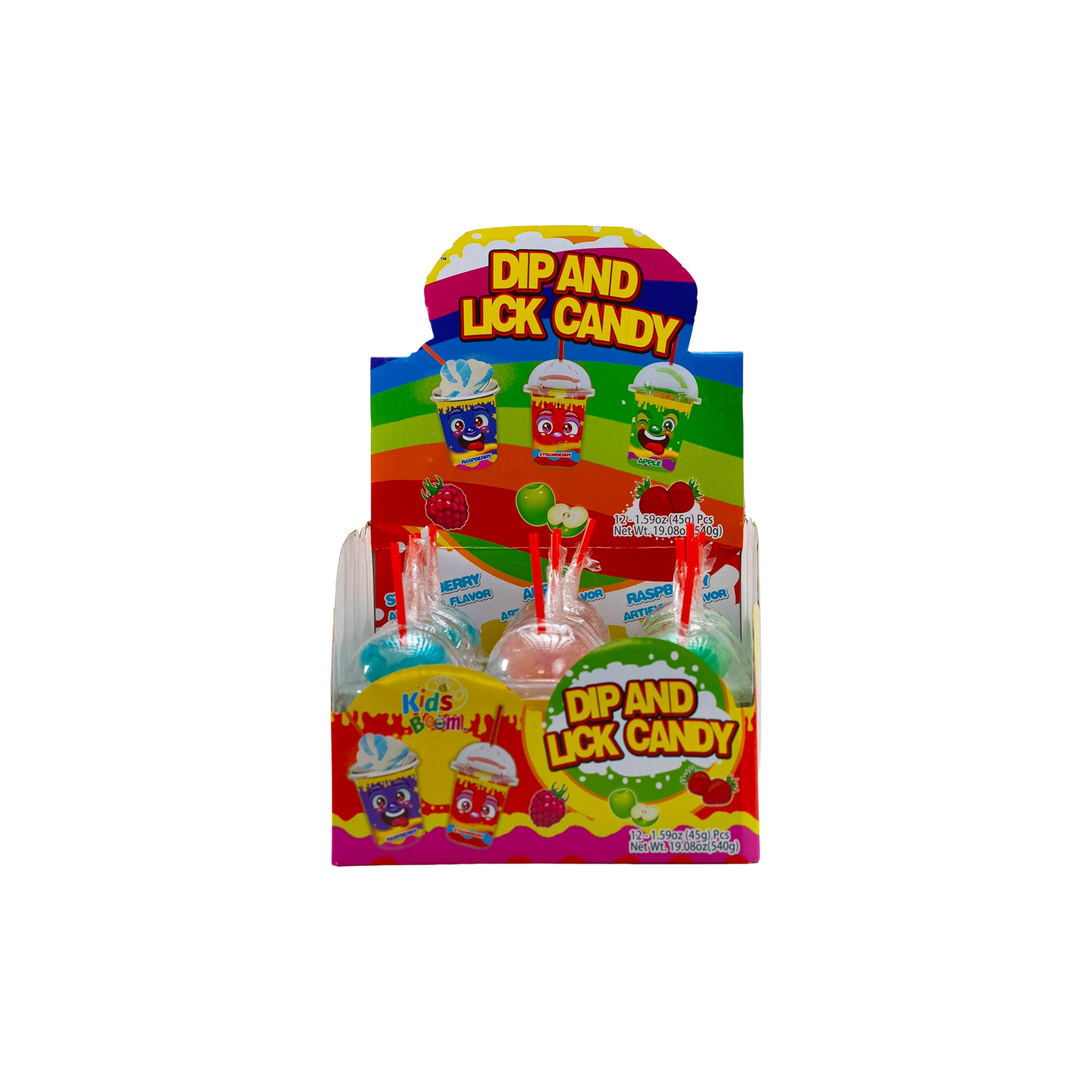 KidsBoom™ Dip And Lick Candy - 12pcs (45g Each) |Stay Cool, Have Fun!