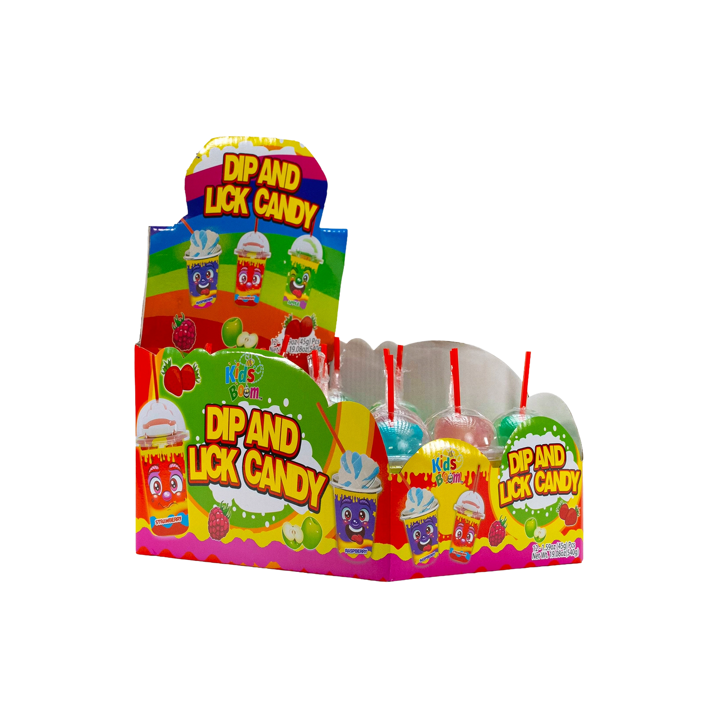 KidsBoom™ Dip And Lick Candy - 12pcs (45g Each) |Stay Cool, Have Fun!