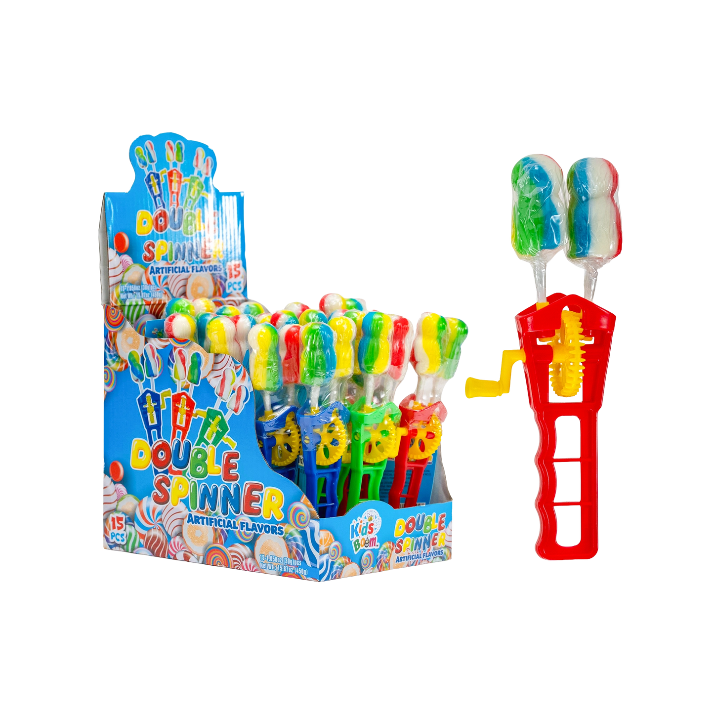 KidsBoom™ Double Spinner - 15 pcs (30g Each) |Fun Play
